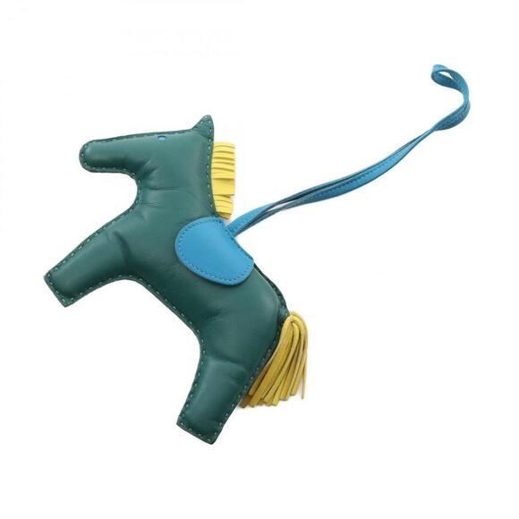 HERMES Blue Leather Charm - Picture 2 of 8